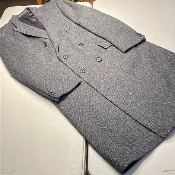 Wm. H. Leishman: British-Made Tweed double breasted Overcoat Size 44/54Eu/Large - Picture 3 of 13